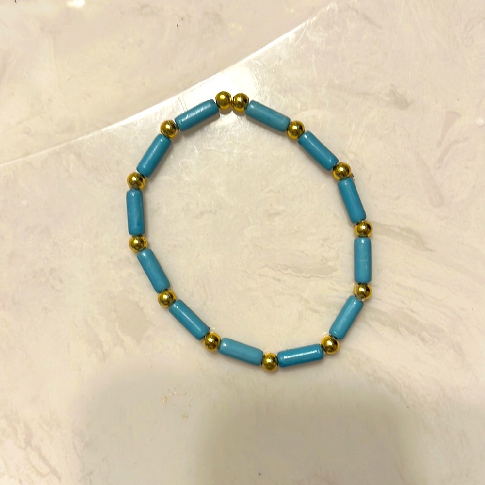 Blue and gold bracelet
